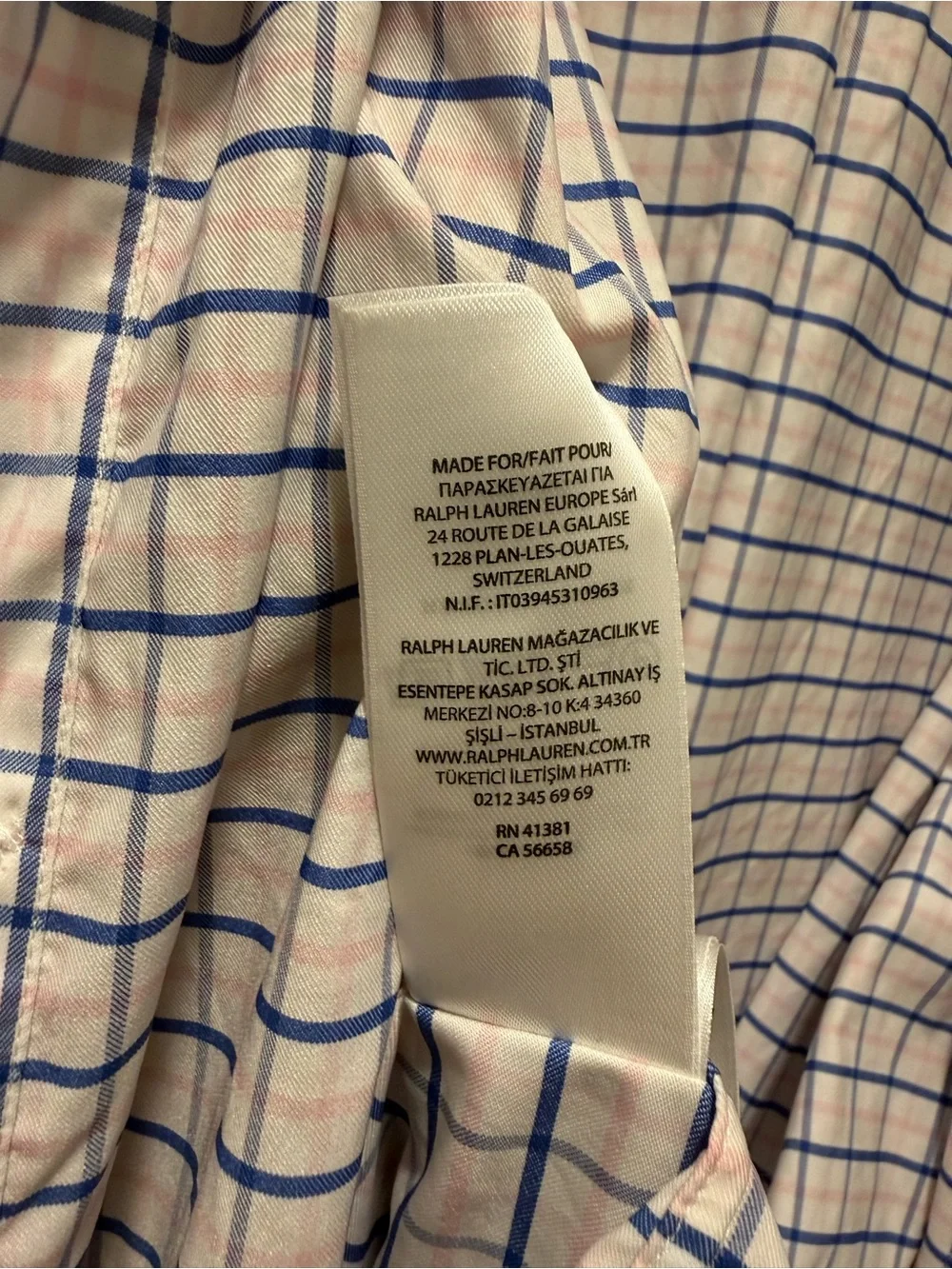 Polo Ralph Lauren Men’s White-Blue-Pink Check Short-Sleeve Button-Down Shirt XLT
